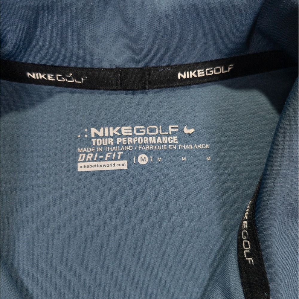 Nike Golf Polo Shirt Men M Blue Performance Sport Activewear Athleisure Gorpcore - Picture 3 of 11